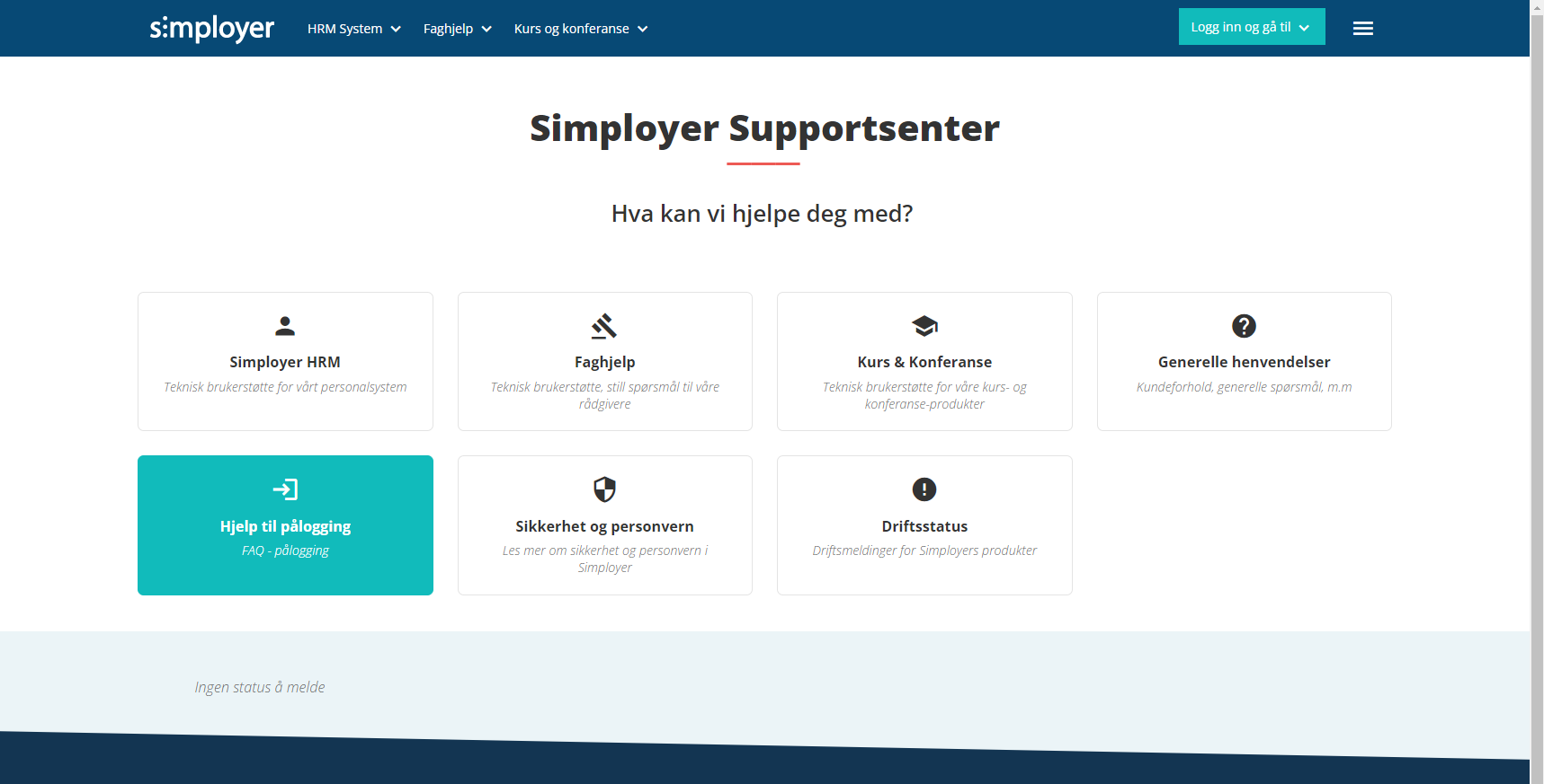 Startside - Supportsenter